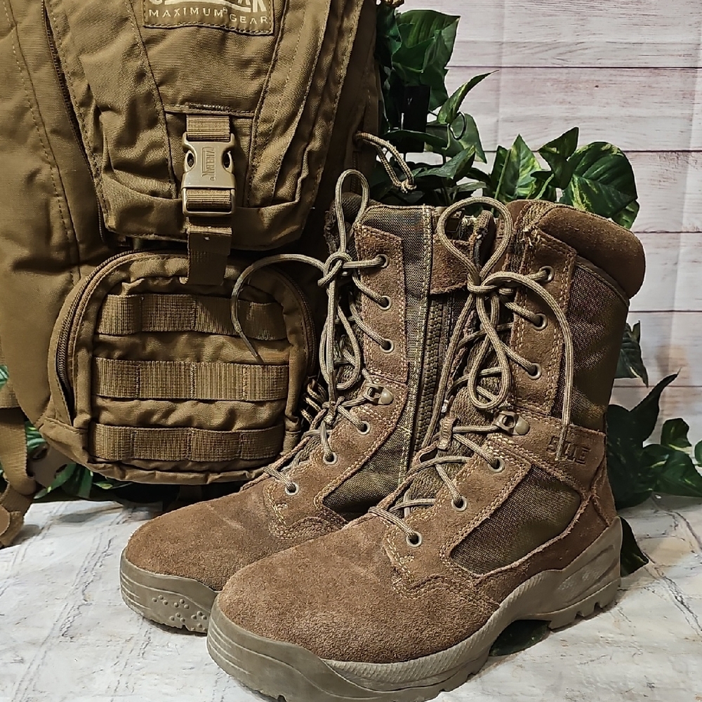 5.11 Tactical Men's ATAC 2.0 8" Desert Boots In Dark Coyote 10